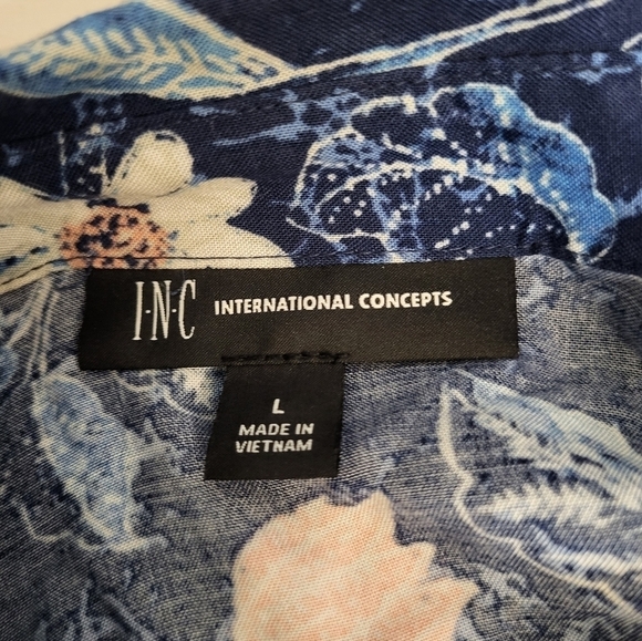 International Concepts Printed Tie-Hem Floral Top - Picture 5 of 6